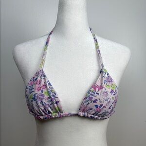 Hurley reversible floral Bikini Top